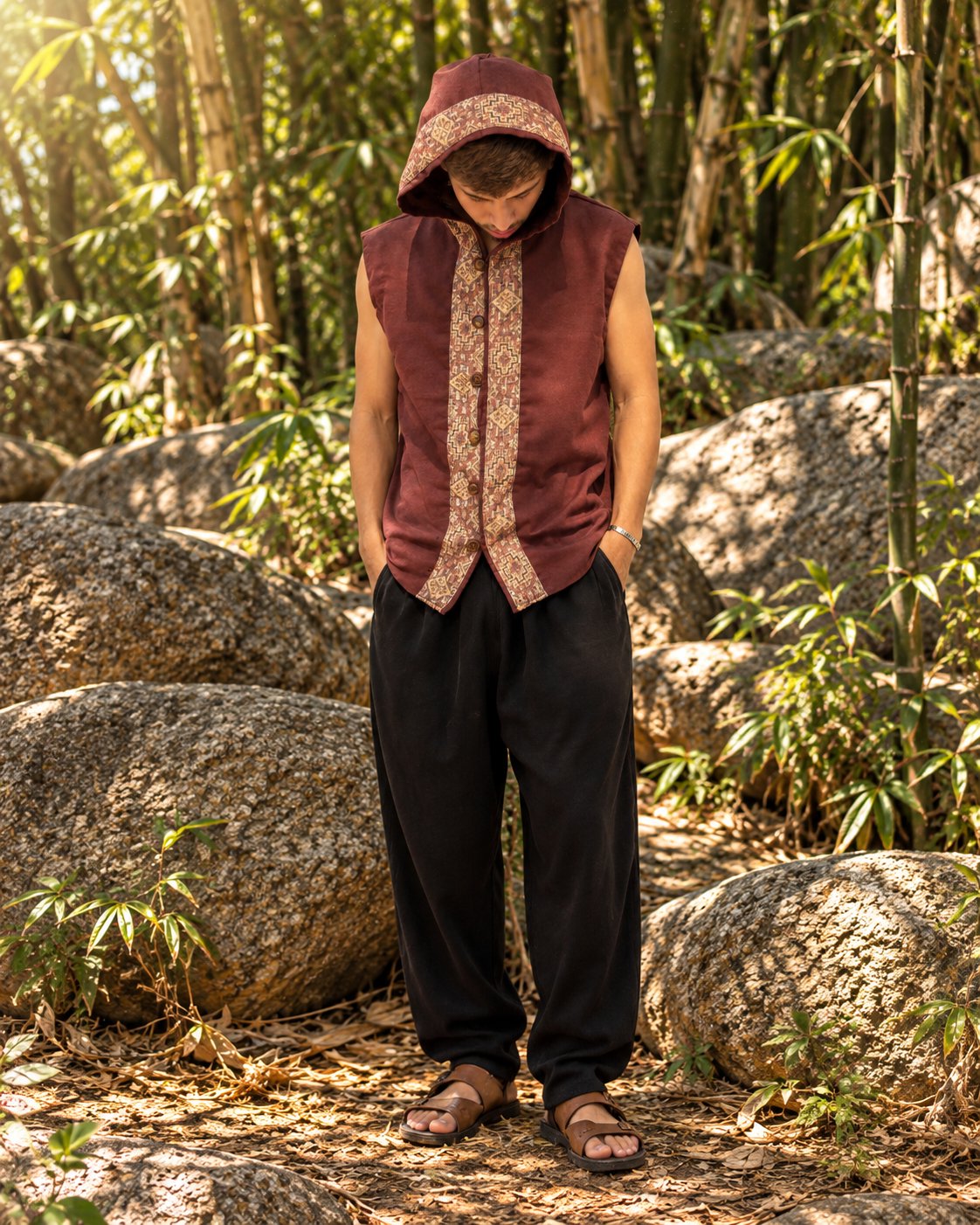 Samurai Vest - Raw Linen