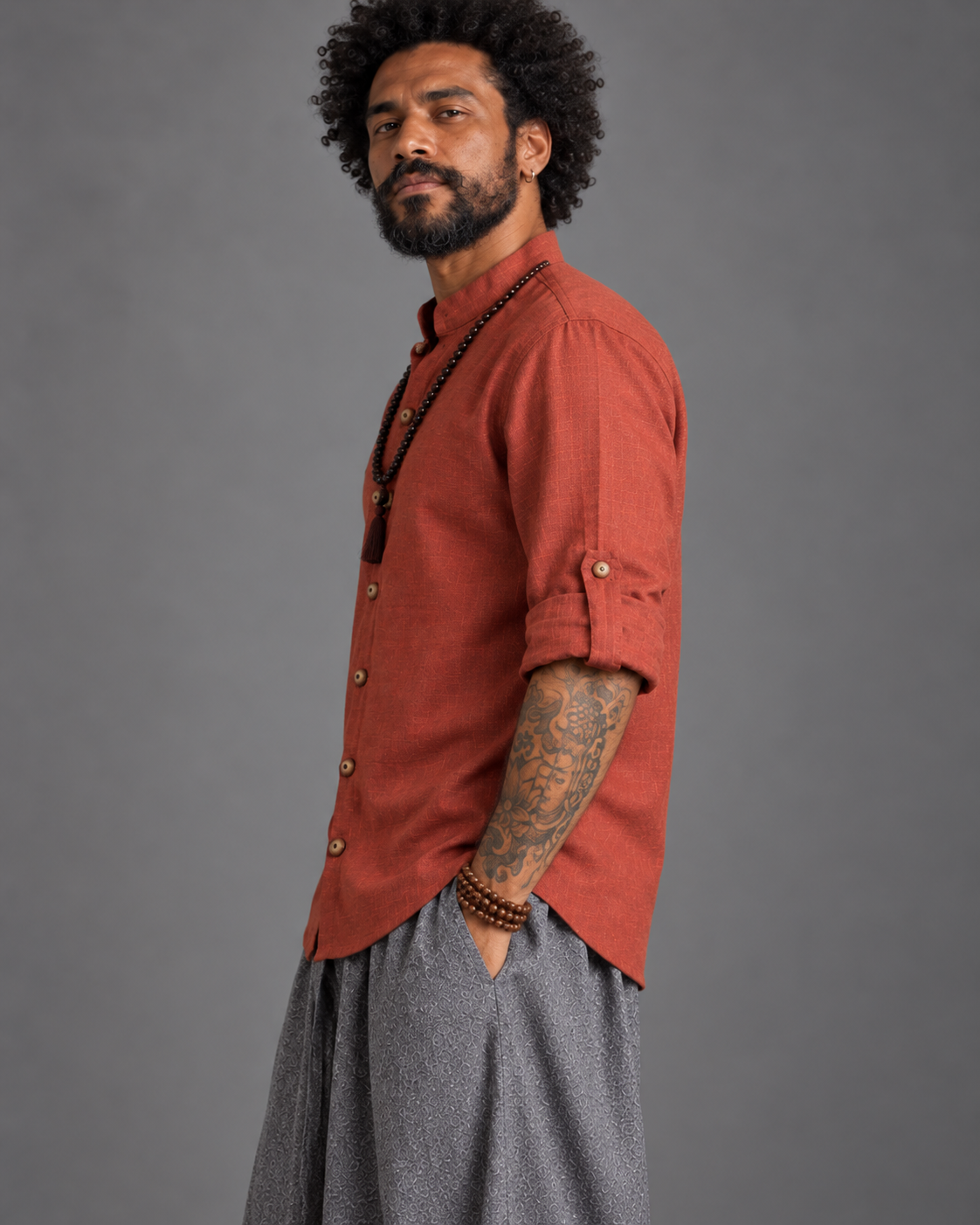 Camisa Zen - Linho Terracota