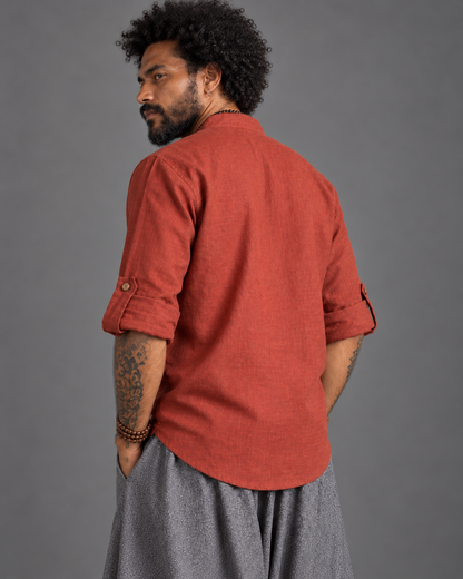 Camisa Zen - Linho Terracota