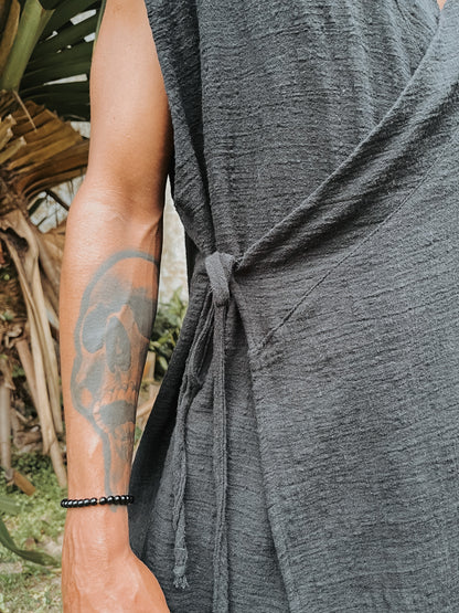 Kimono Zen - Gaze de Algodão Preta