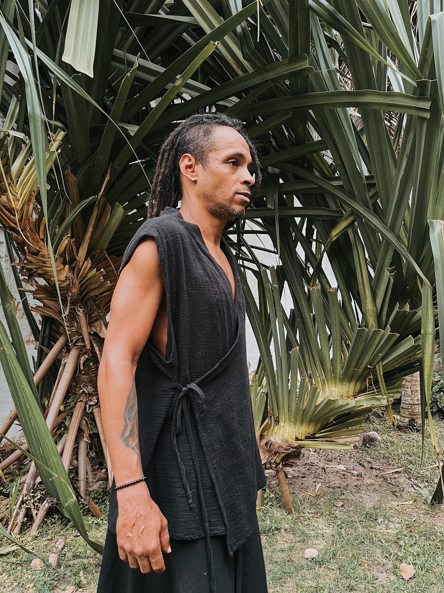 Kimono Zen - Gaze de Algodão Preta