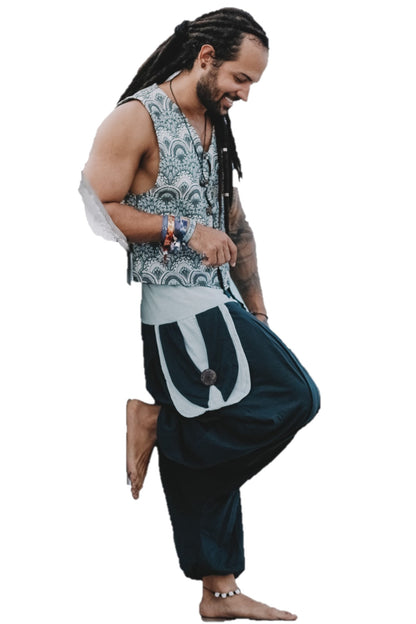 Om Cotton Pants with Print {Assemble your piece}