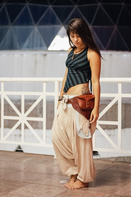 Om Cotton Pants with Print {Assemble your piece}