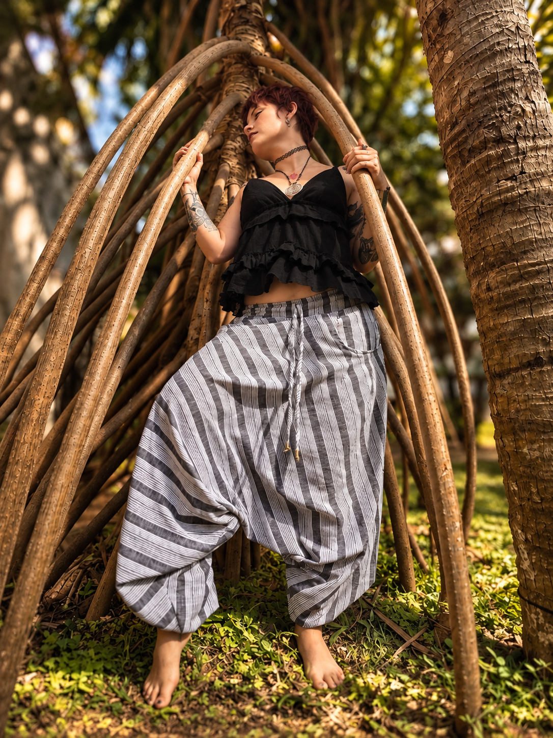 Calça Goa Shiva - Linho Listrado