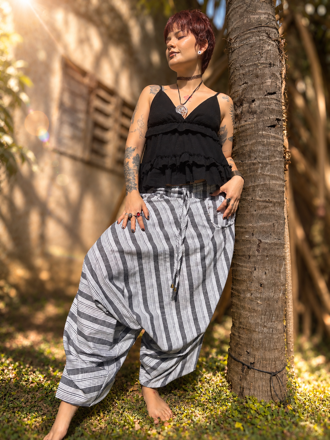 Calça Goa Shiva - Linho Listrado