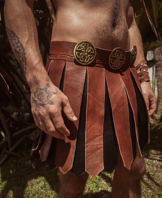 Leather Bag with Fur - Personalized Pockets