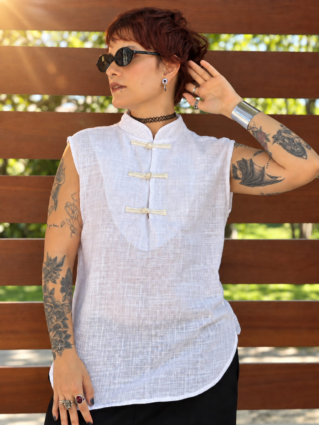 Oversized Canoe Shirt - Ecological White