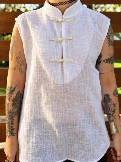 Oversized Canoe Shirt - Ecological White