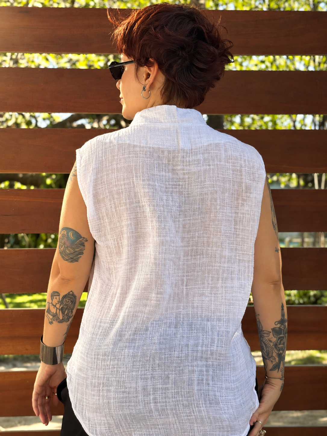 Oversized Canoe Shirt - Ecological White