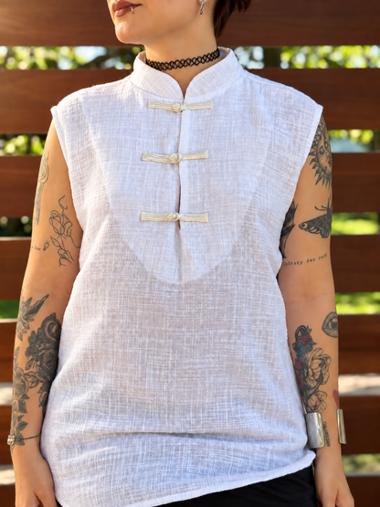 Oversized Canoe Shirt - Ecological White