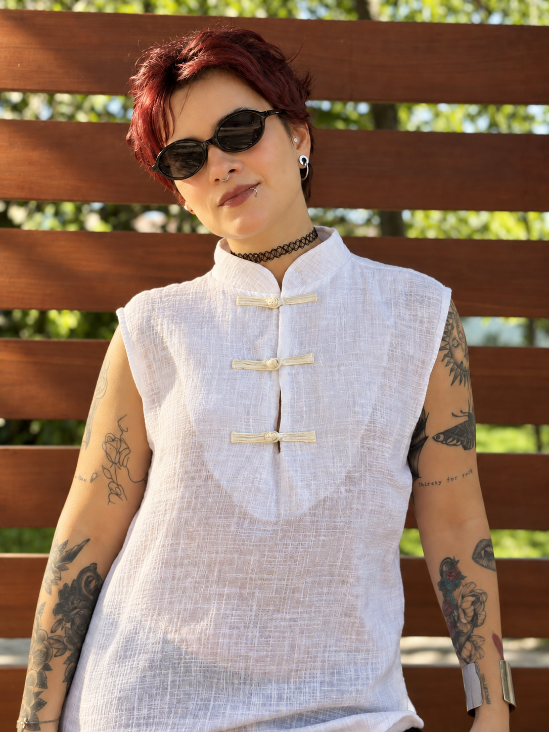 Oversized Canoe Shirt - Ecological White