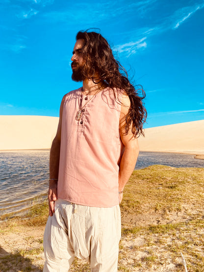 Camiseta Shiva - Linho Quartzo Rosa