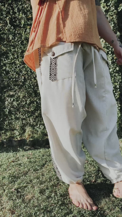 Goa Shiva Pants - Raw Linen