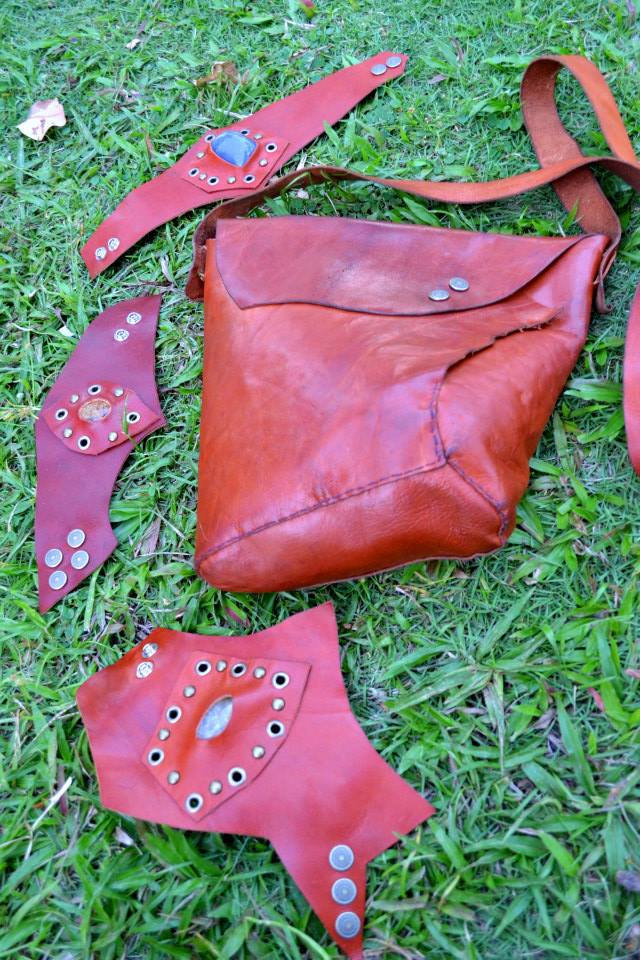 Bolsa de Couro Trespassada - Natural