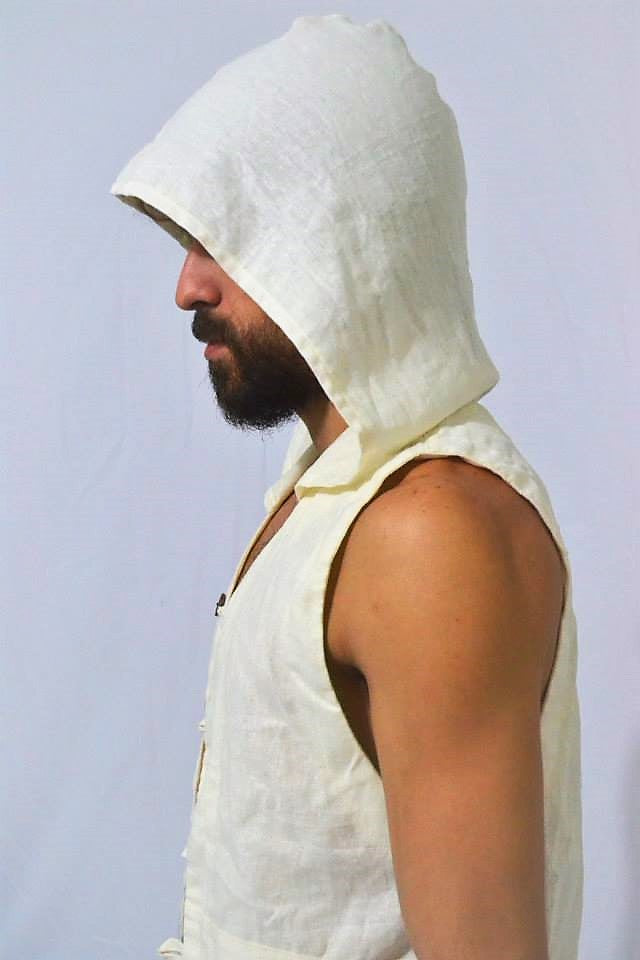 Colete Samurai - Linho Offwhite