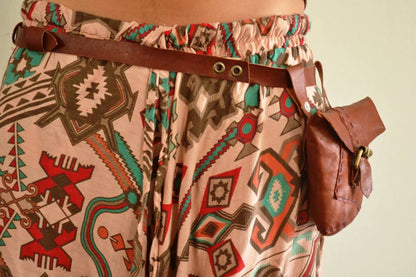 Bolsa e Cartucheira de Couro - Natural