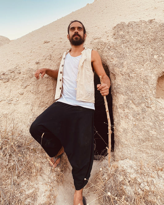 Samurai Vest - Raw Linen