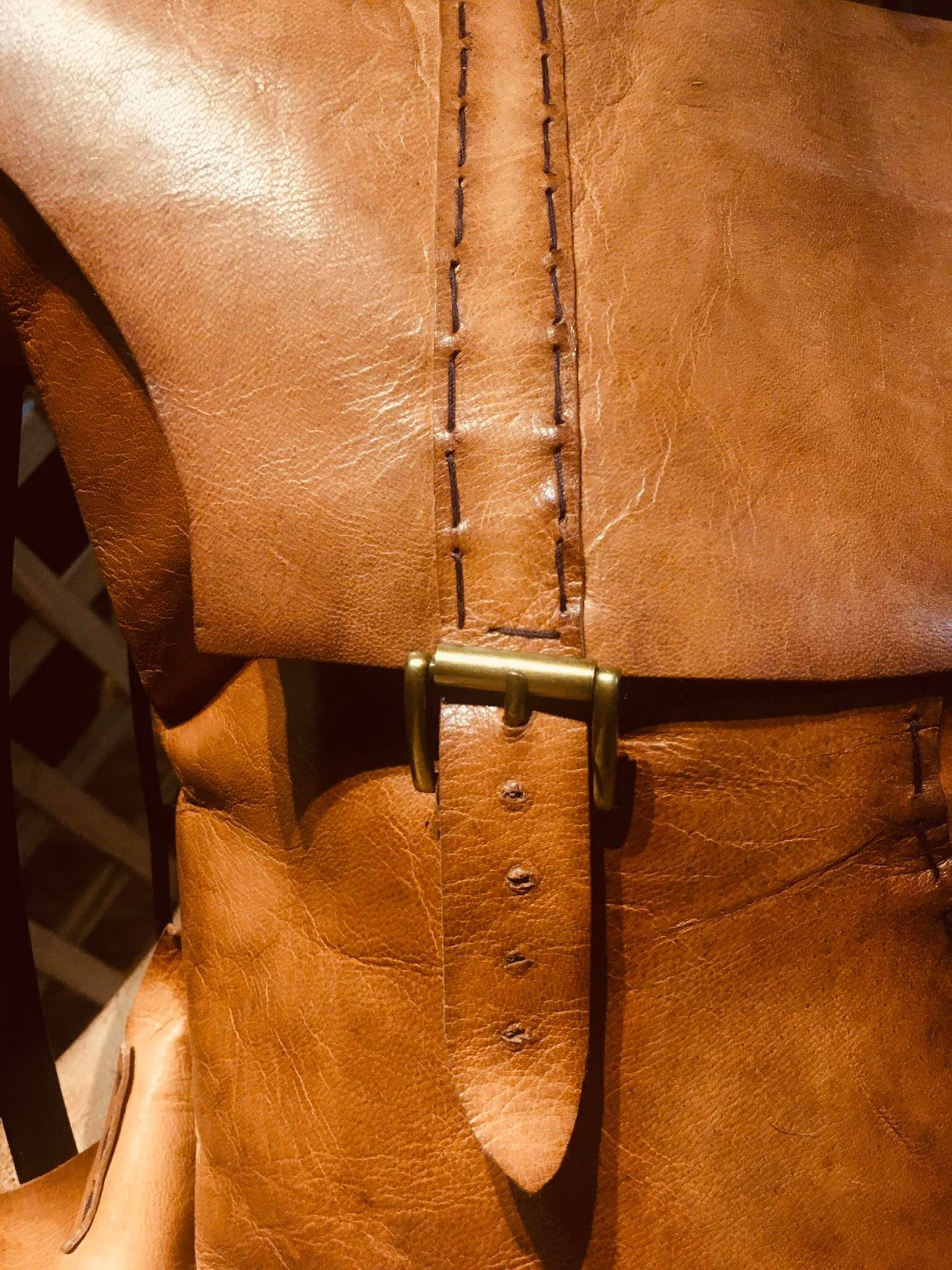 Natural Leather Backpack