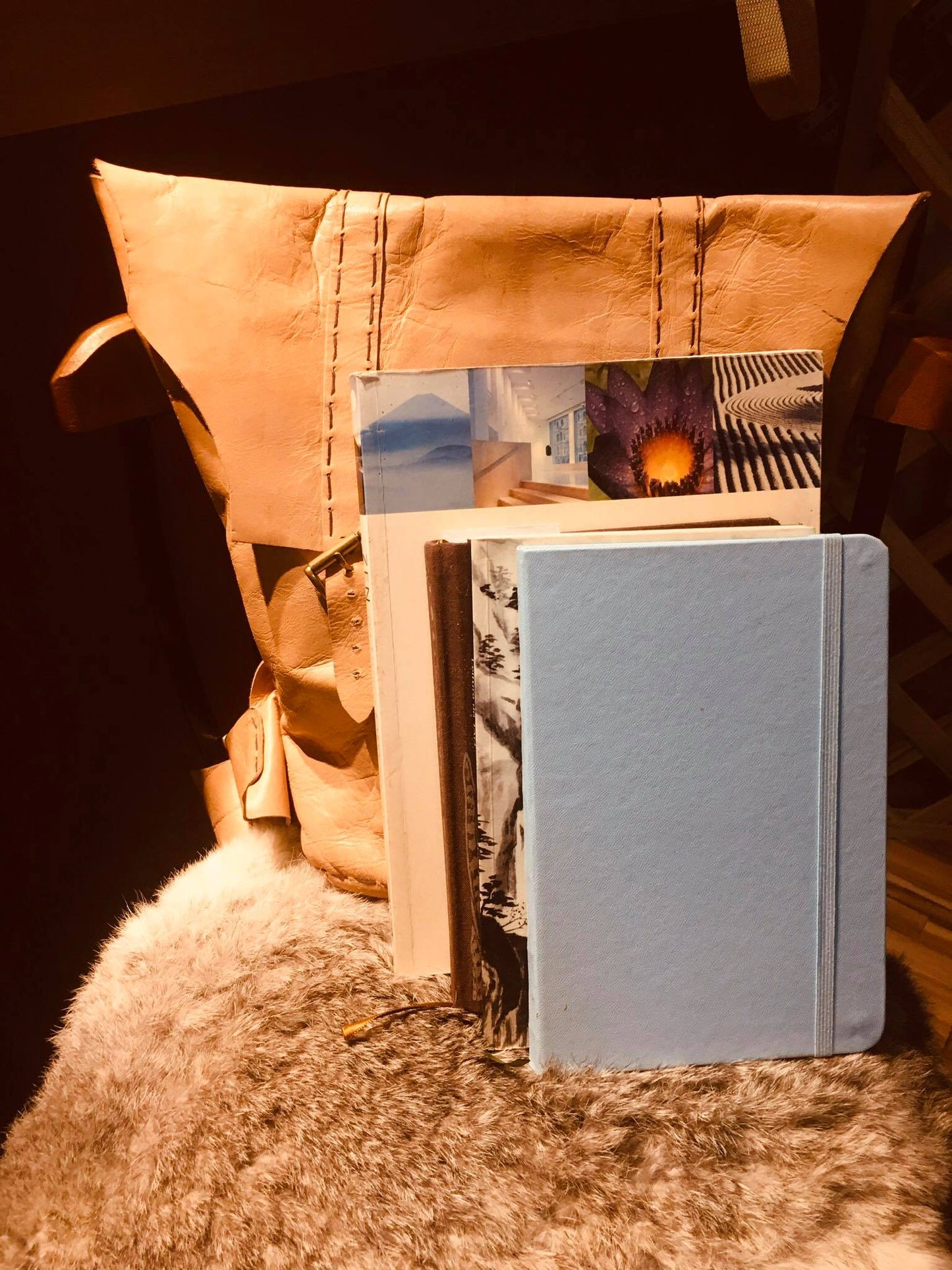 Natural Leather Backpack