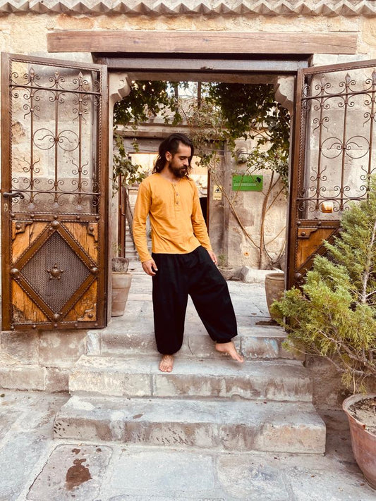 Hindu Pants in Cotton Fabric - Black