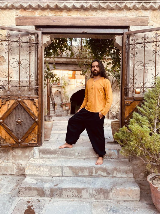 Hindu Pants in Cotton Fabric - Black