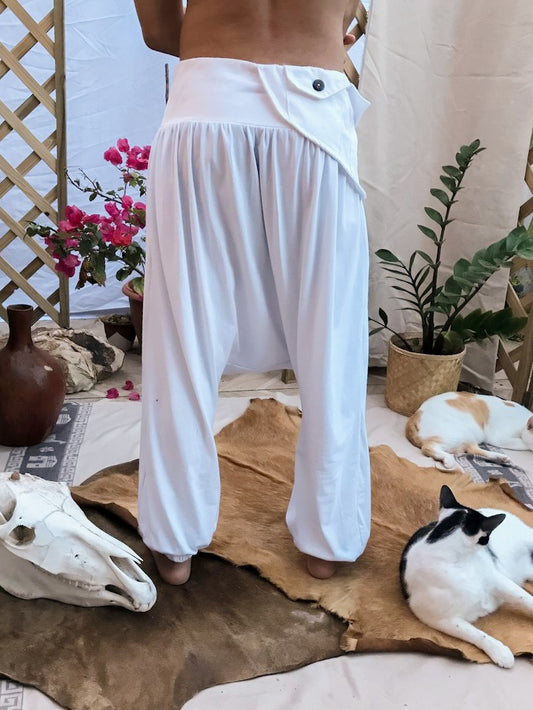 Thai Pants with Cartridge - White