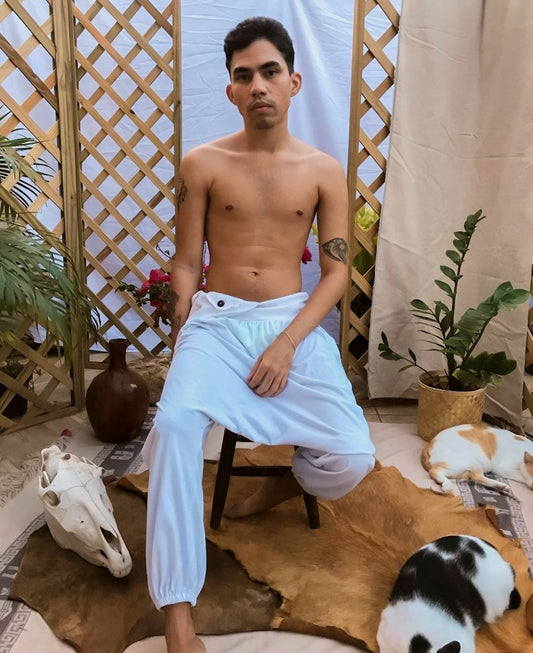 Thai Eco Pants with Cartridge - White