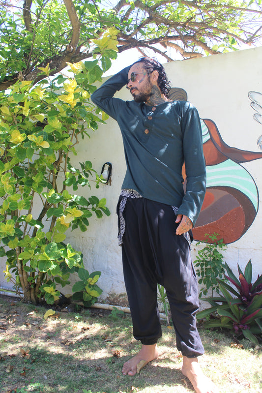 Camisa Goa com Mangas - Verde Escuro