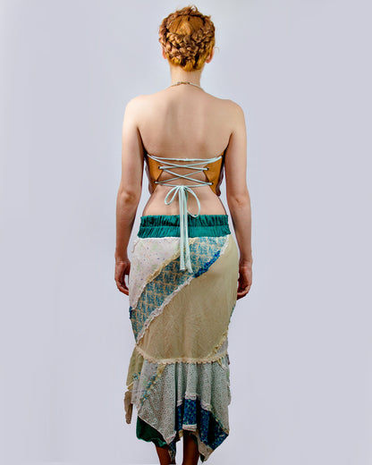 Blue and White Gypsy Skirt