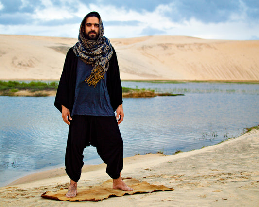 Samurai Pants - Ecological Black c. Linen