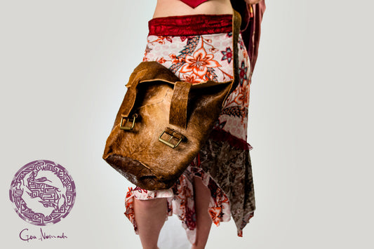 Bolsa de Couro Trespassada - Escura