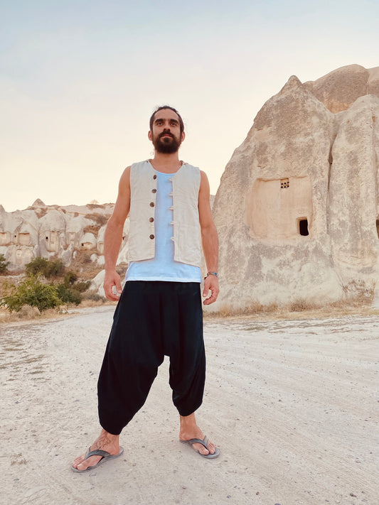 Samurai Vest - Raw Linen