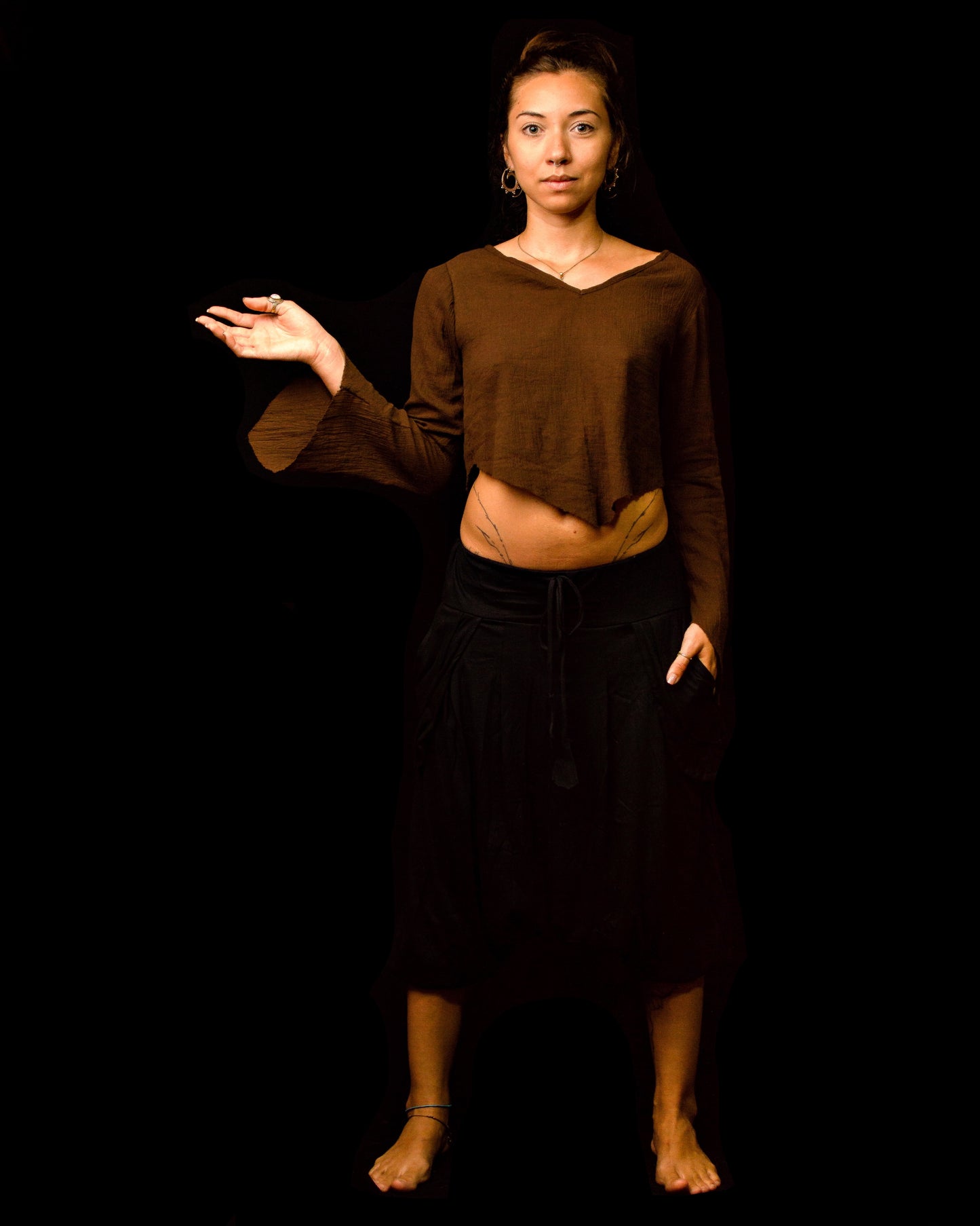 Blusa Witch - Crepe Marrom