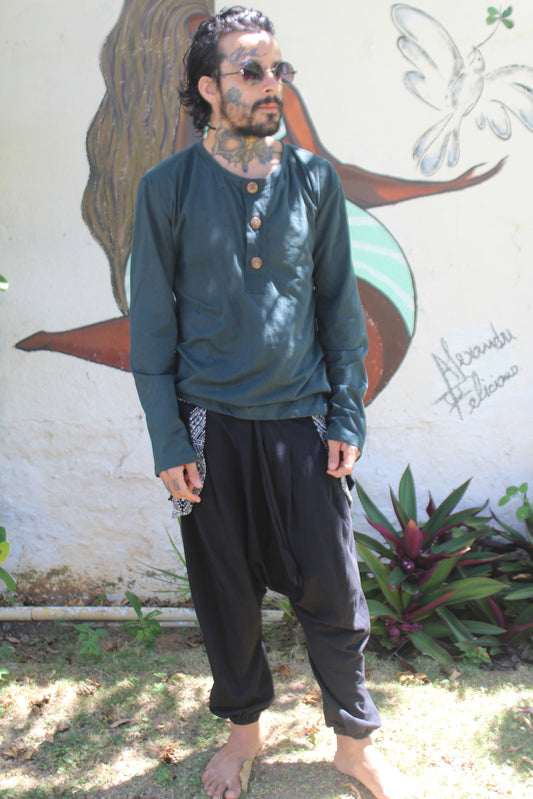 Camisa Goa com Mangas - Verde Escuro