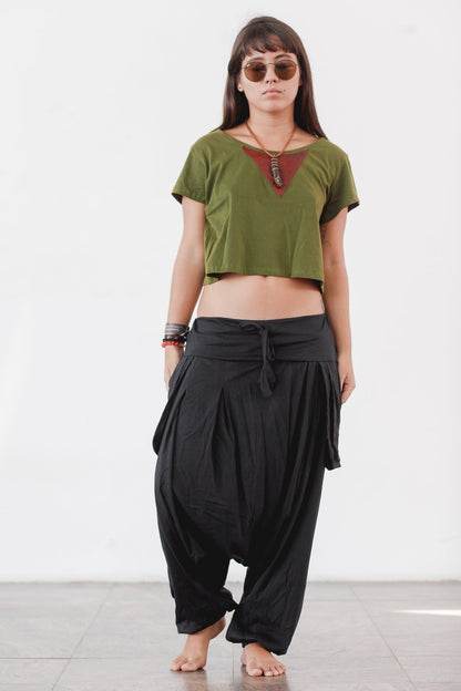 Cropped Goa w/ Leather - Verde Jardim Ecológico