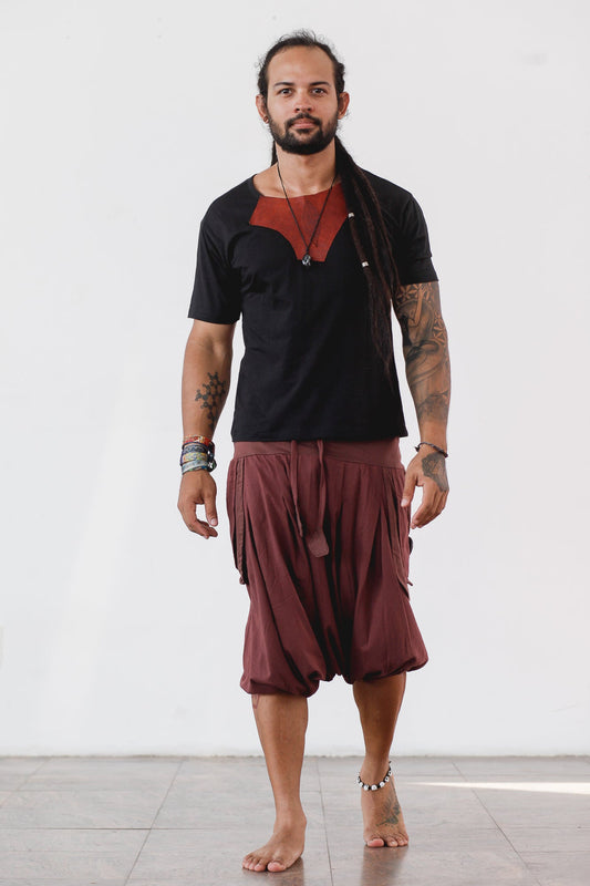 Goa Shirt with Leather - Ecological Black