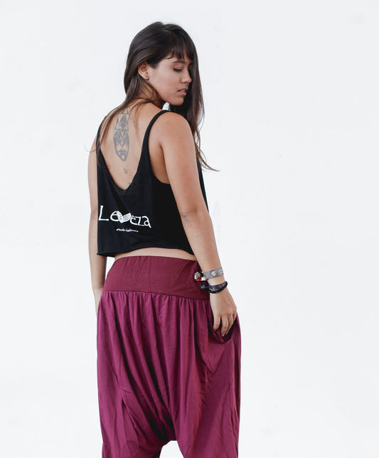 Thai Shorts with Linen - Wine