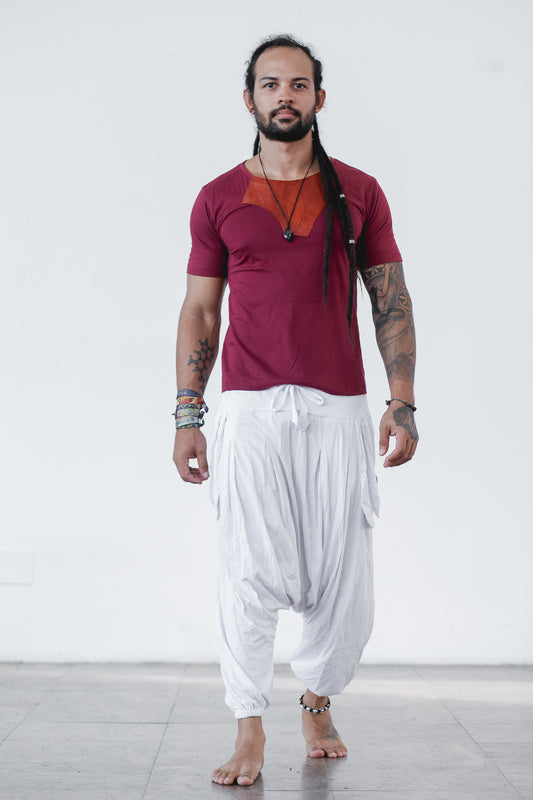 Camisa Goa c/ Couro - Vinho