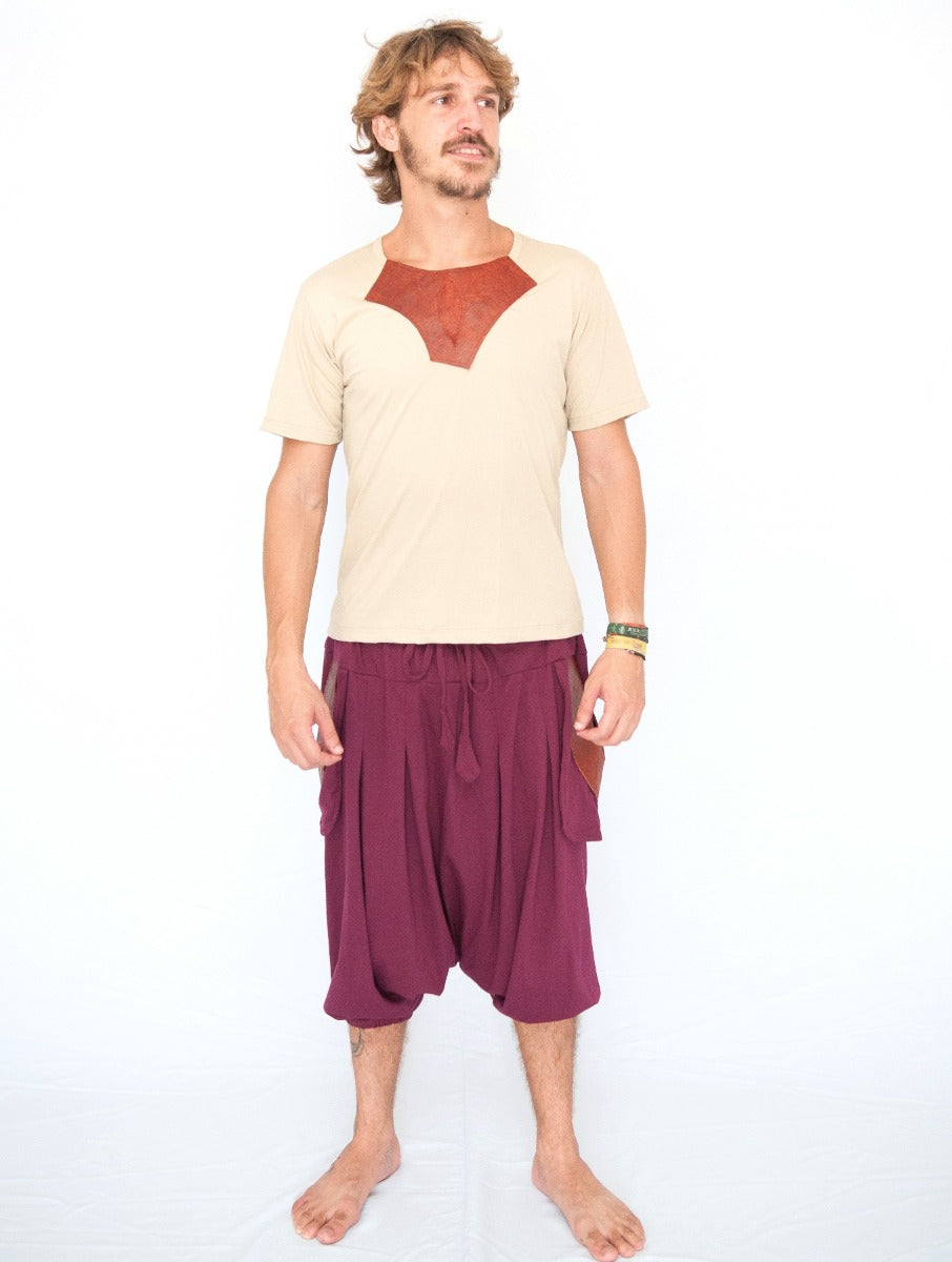 Camisa Goa c/ Couro - Bege Ecológico