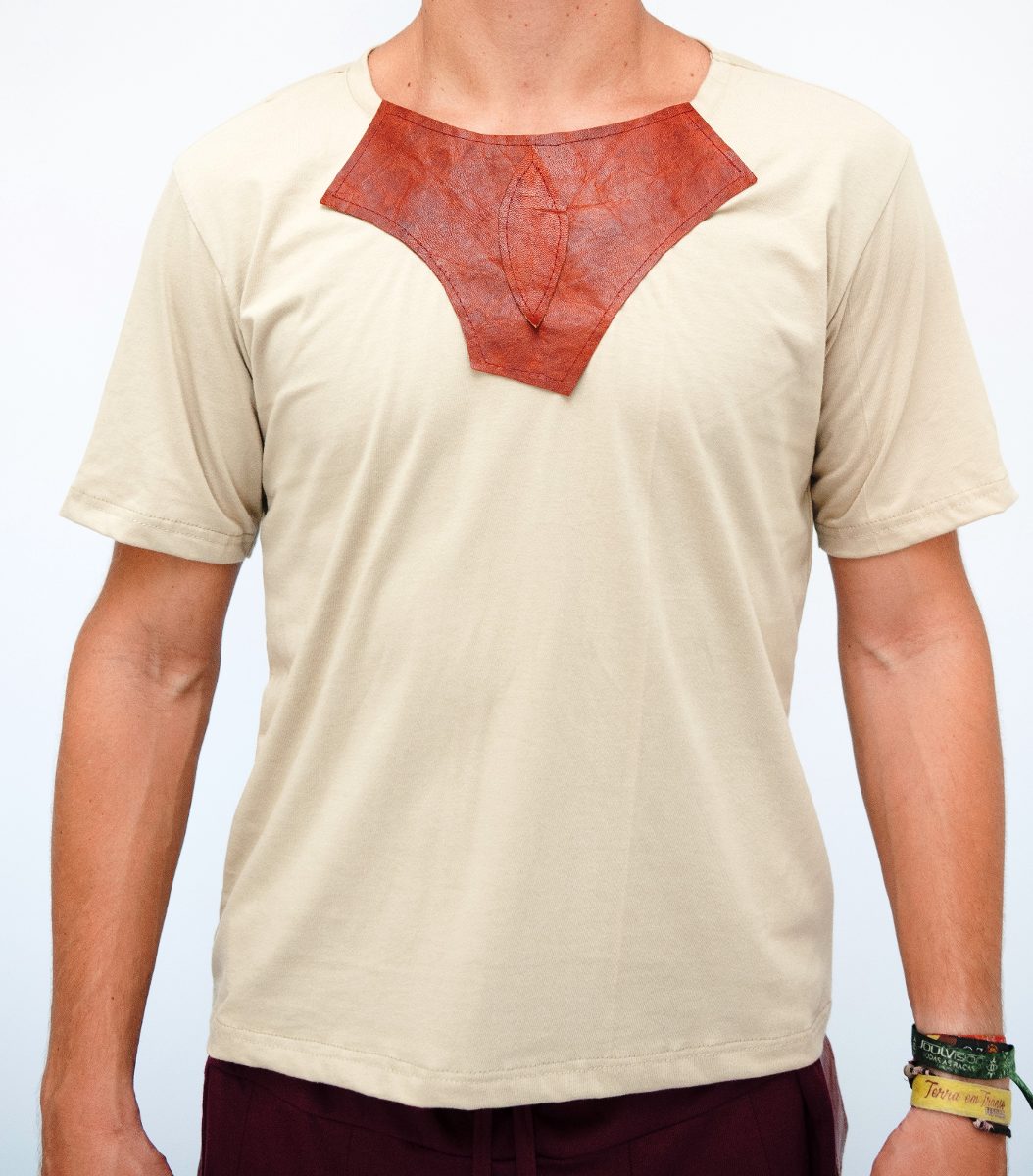 Camisa Goa c/ Couro - Bege Ecológico