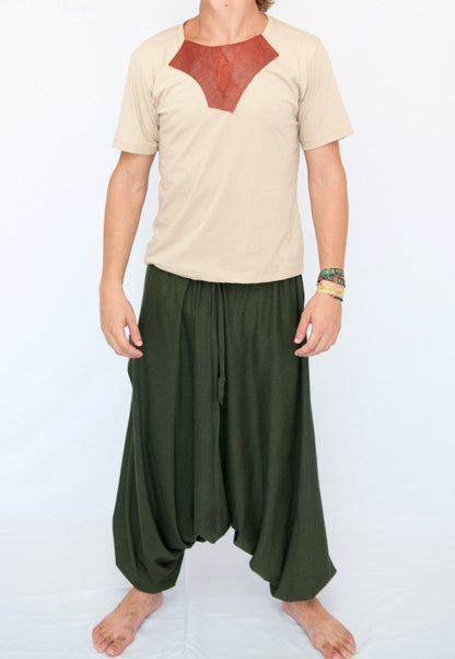Camisa Goa c/ Couro - Bege Ecológico