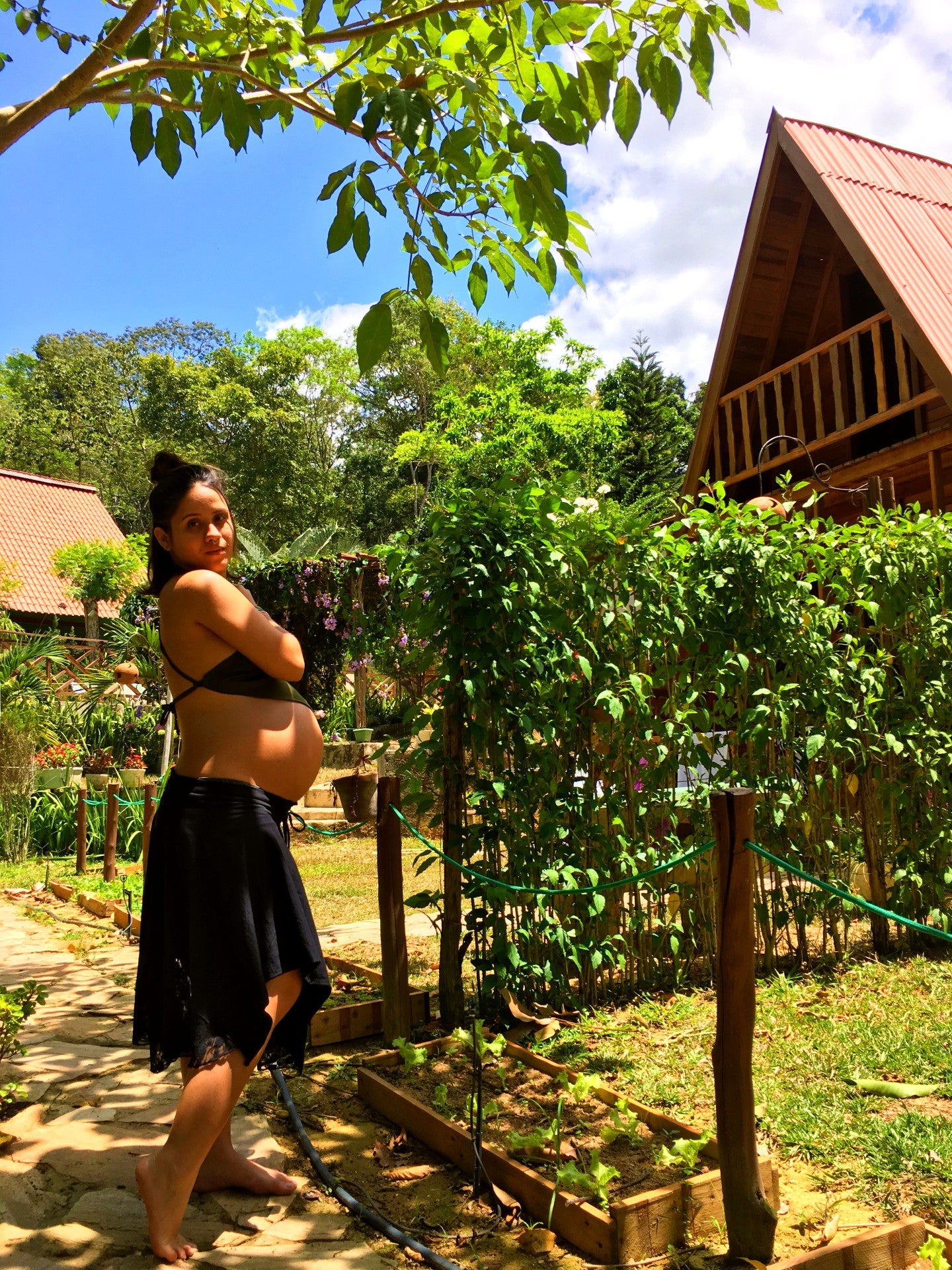 Saia Nômade em malha Ecológica - Preta