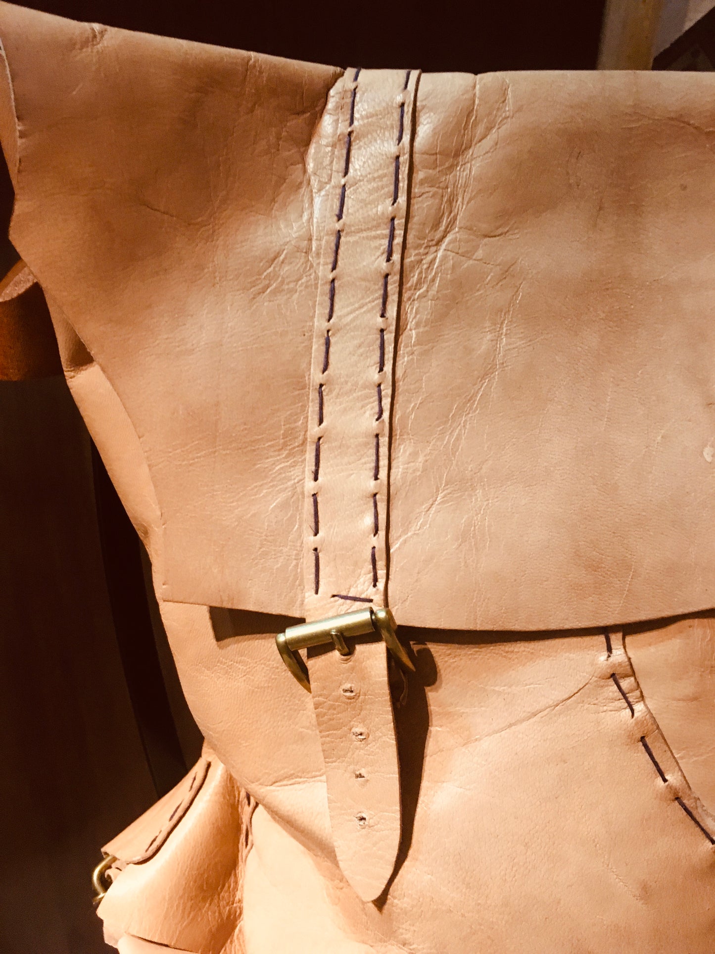Natural Leather Backpack