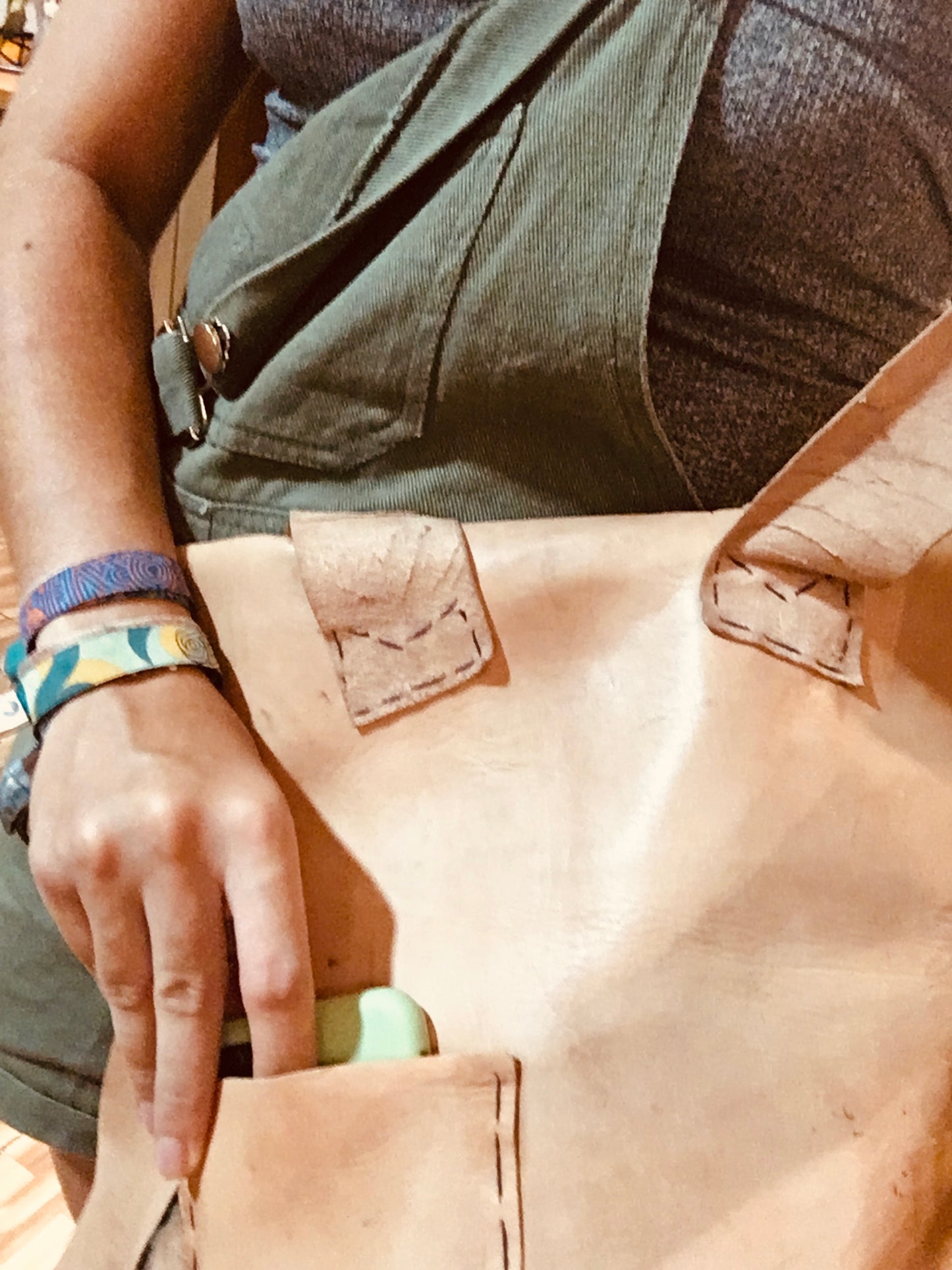 Natural Leather Backpack