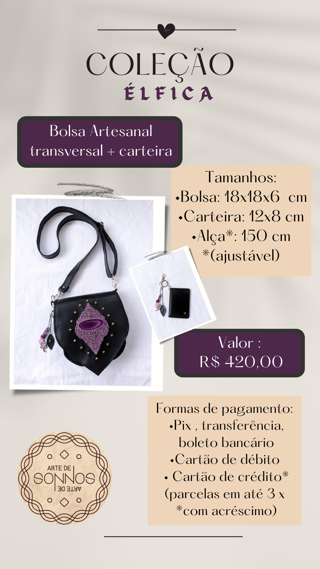 Bolsa Élfica Preta