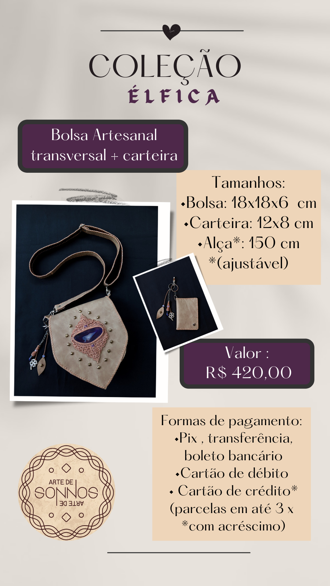 Bolsa Élfica Bege